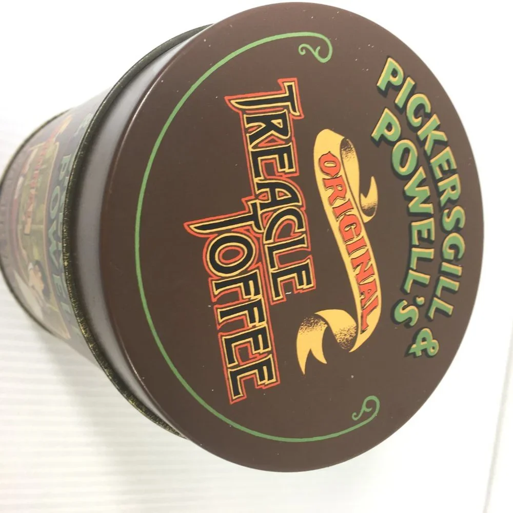 Pickersgill‎ & Powells Treacle Toffee Tin Can Collectible Kitchen Decor Brown